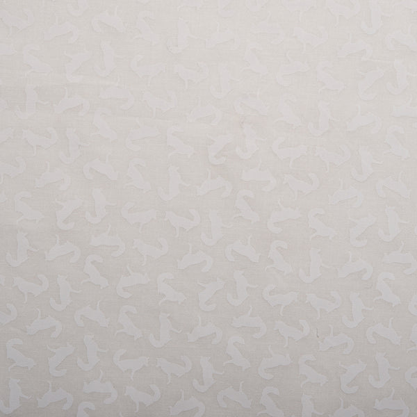 STACEY - Coton imprimé - Renards - Blanc