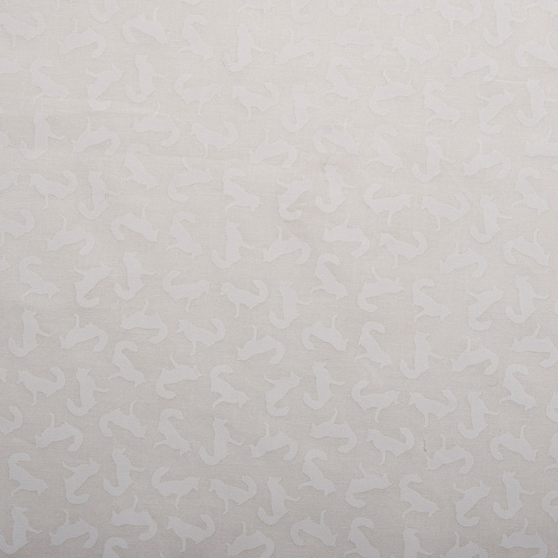 STACEY - Coton imprimé - Renards - Blanc