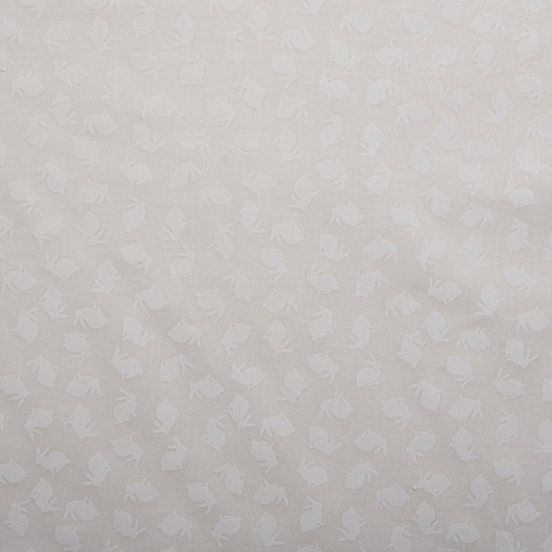 STACEY - Coton imprimé - Lapins - Blanc