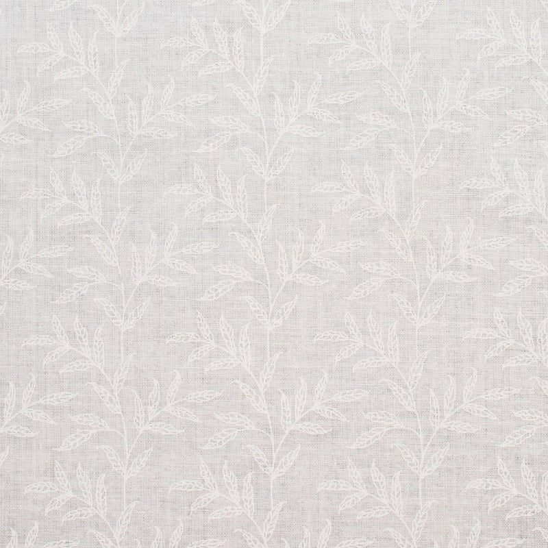 Stacey Lacquer Cotton print - Leafs - White