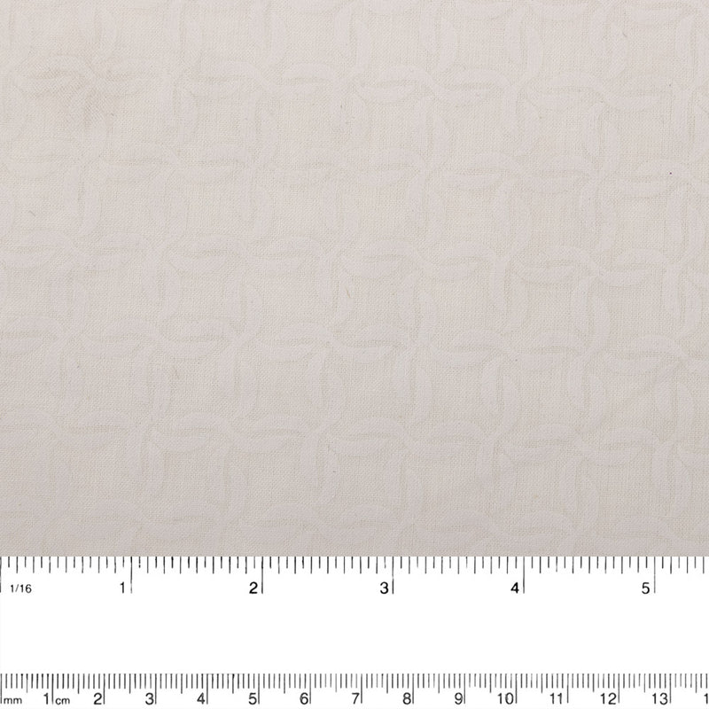 Coton imprimé Laque Stacey - Quadrilobe - Blanc