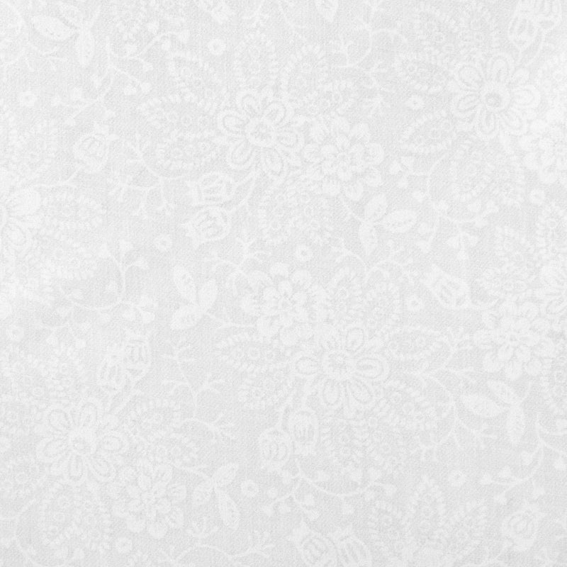 Coton imprimé Laque Stacey - Fleuris - Blanc