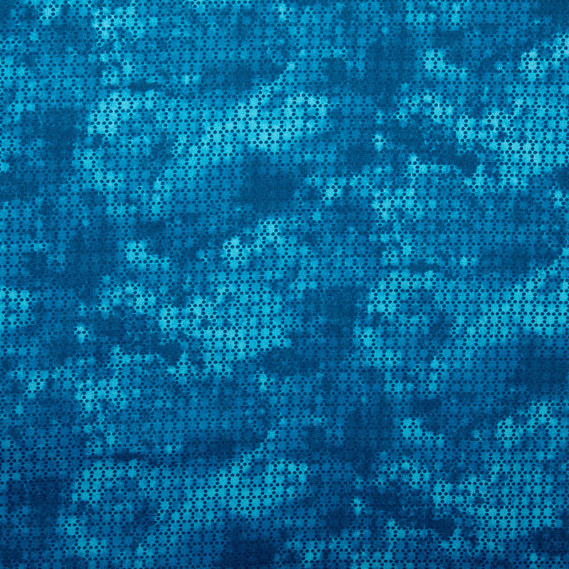 Compléments Coton Imprimé - Marguerite marbre - Turquoise