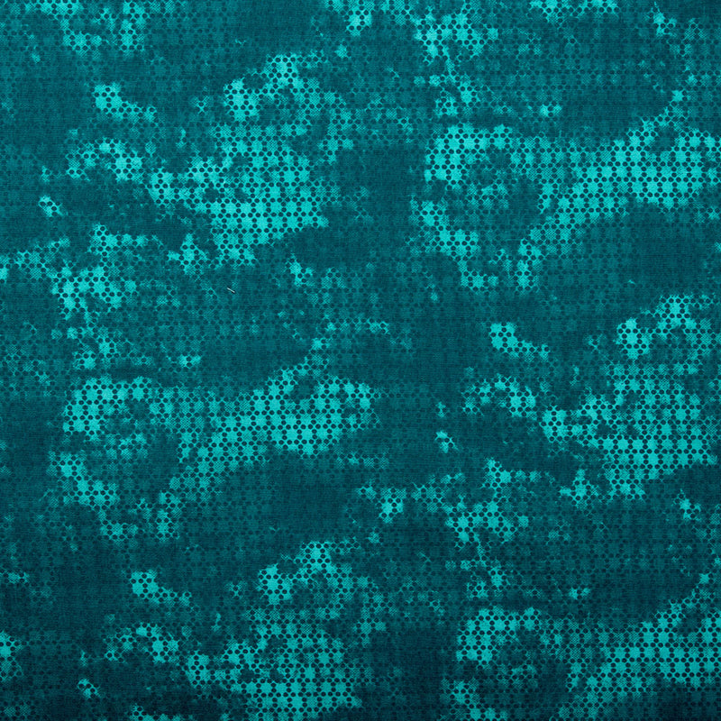Blenders Cotton Print - Daisy marble - Teal