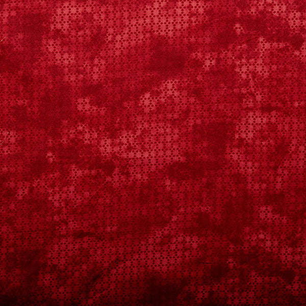Compléments Coton Imprimé - Marguerite marbre - Rouge