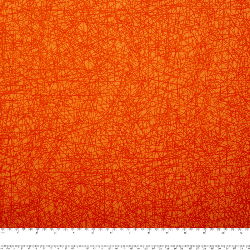Compléments - Coton Imprimé - Traits - Orange