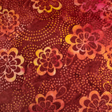 BALI batik - Daisy - Rust / Yellow