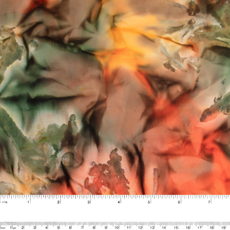 BALI batik - Marble - Green / Red / Yellow