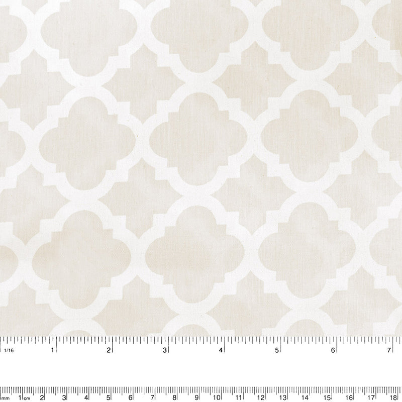 Wide Quilt Backing Print - Trellis (Large) - Beige