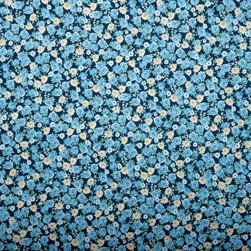 BLOOMFIELD CALICO'S - Coton imprimé - Roses - Bleu