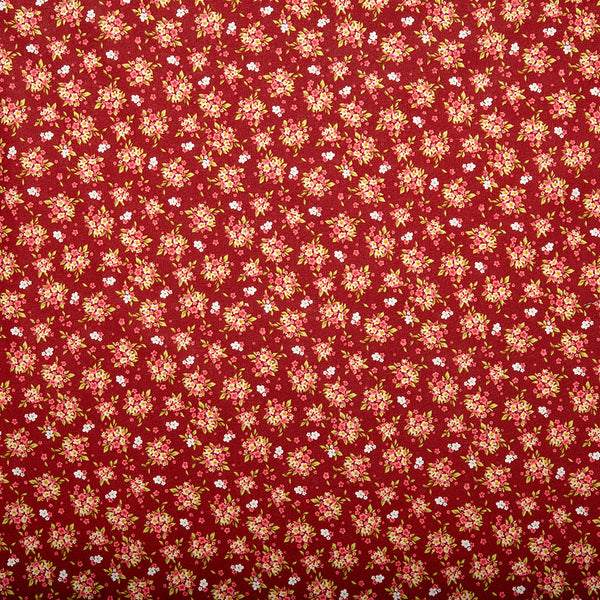 BLOOMFIELD CALICO'S Cotton Print -  Bouquet - Red