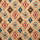 SPIRIT TRAIL Printed Cotton - Navajo geometric - Brown