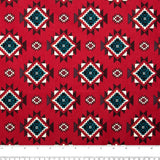 SPIRIT TRAIL Printed Cotton - Squares - Red