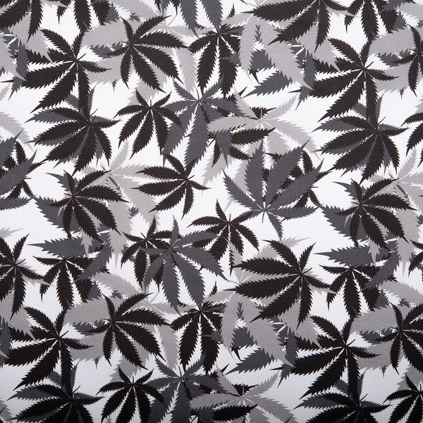 MARY JANE - Printed Cotton - Multiple leafs - Grey