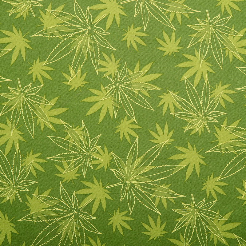 MARY JANE - Printed Cotton - Leafs - Green