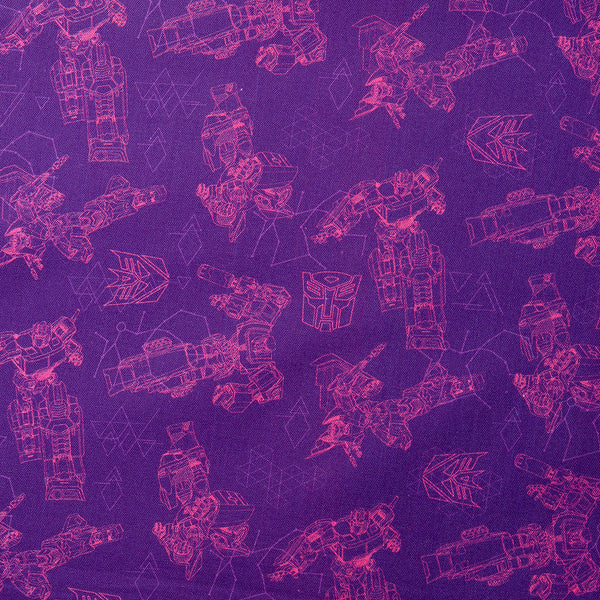 Camelot - PRIVILÈGE - Licensed Cotton Print - Transformers - Optimus Prime - Purple