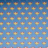 Camelot - PRIVILEGE - Coton imprimé sous licence - Superman - Logo - Bleu
