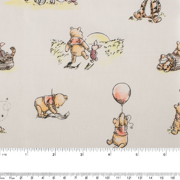 Camelot - PRIVILÈGE - Licensed Cotton Print - Winnie the Pooh and friends - white