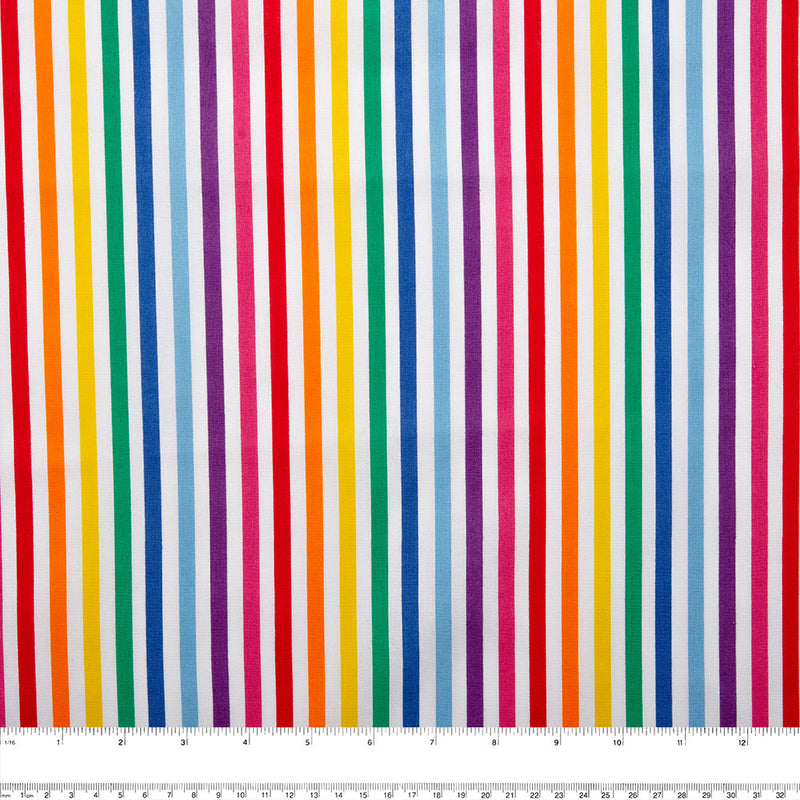 Just Basic - Stripes 1 - White / Multicolor