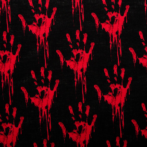 SEW SPOOKTACULAR Printed cotton - Hands - Black