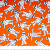 SEW SPOOKTACULAR Printed cotton - Mummies - Orange
