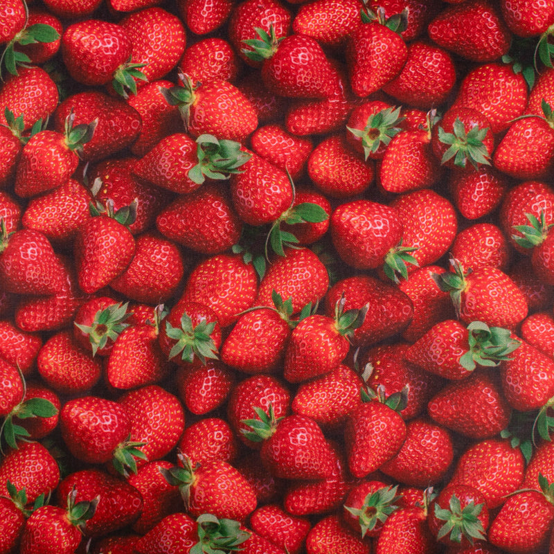 FRUIT STAND Printed Cotton - Strawberries