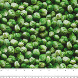 VEGETABLE GARDEN Printed Cotton - Brussel sprout - Green