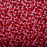 VALENTINE'S Printed Cotton - Hearts - Black / Red