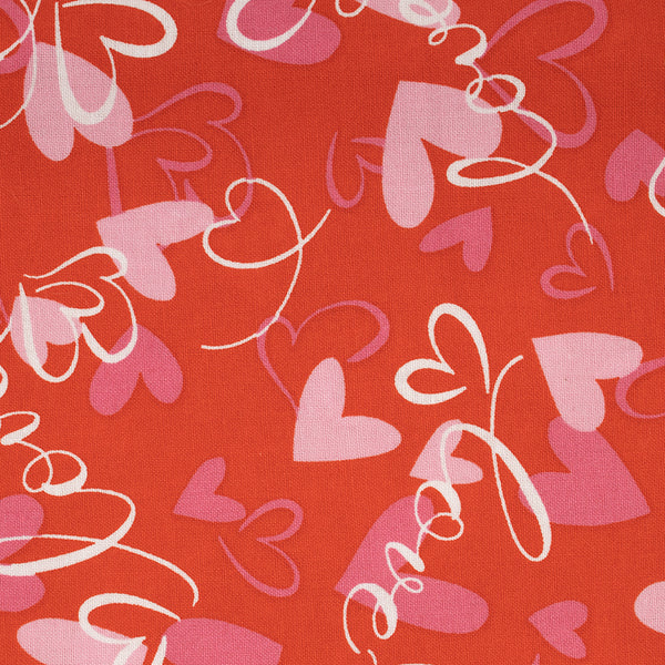 Kitsch Valentine's burgundy love clouds Cotton Fabric – Dana Du Design