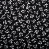 Contrast Cotton Print - Bouquets - Black