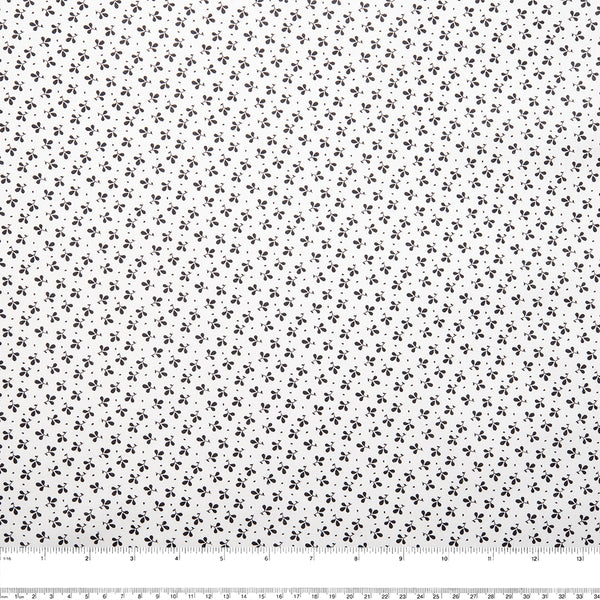 Contrast Cotton Print - Clover - White