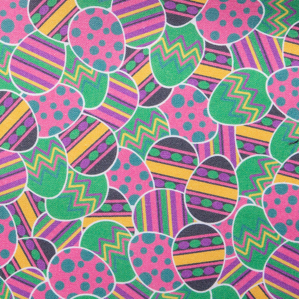 EASTER Cotton print - Eggs - Pink
