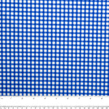 JUST LEMONS - Coton imprimé - Carreaux diagonale - Bleu