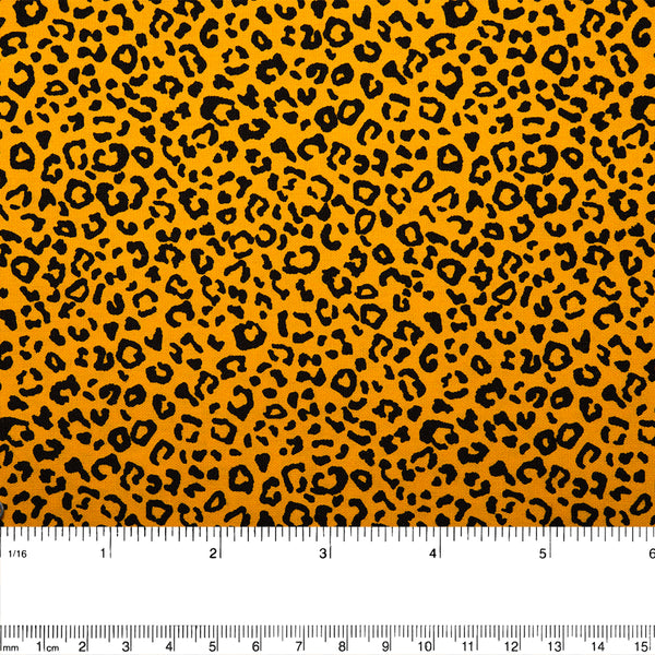 NOVELTY Cotton print - Leopard - Mustard