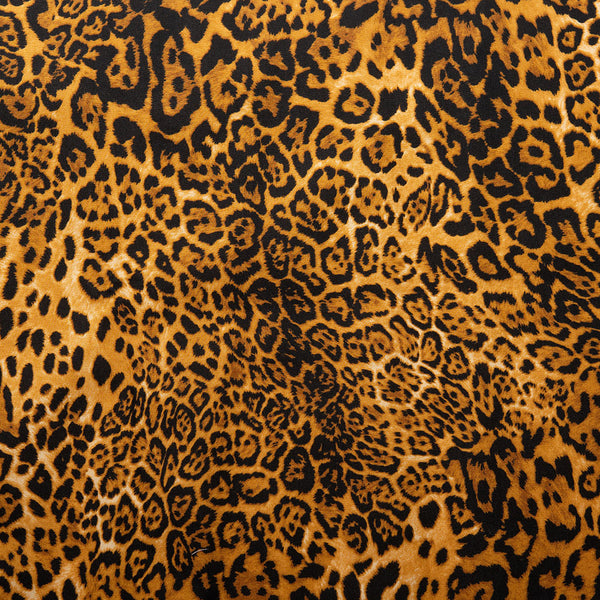 NOVELTY Cotton print - Leopard - Orange