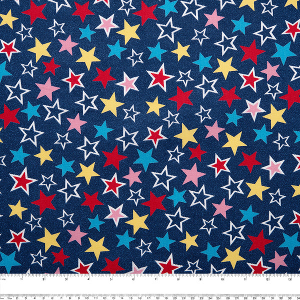 NOVELTY Cotton print - Stars - Navy
