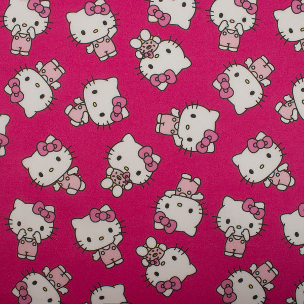 Coton imprimé sous licence - Hello Kitty - Rose