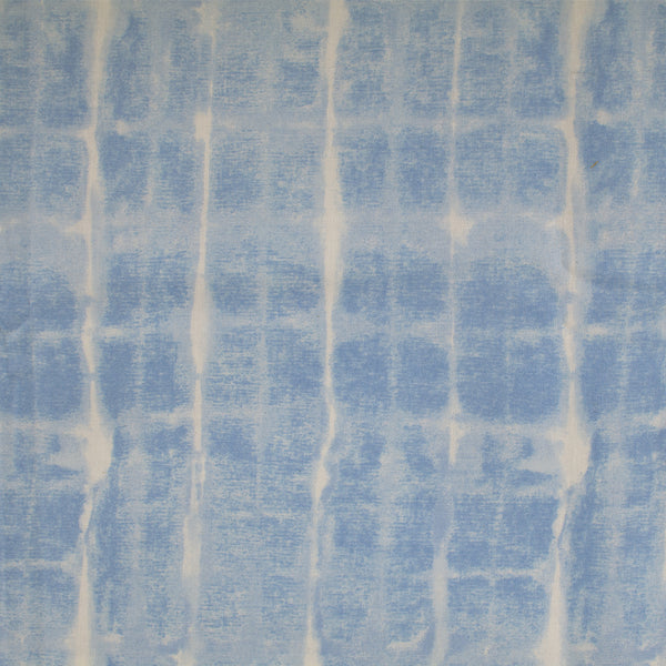 INDIGO DYED - Coton imprimé - Rayure irrégulière - Bleu pâle