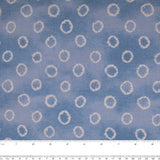 INDIGO DYED Cotton print - Cercles - Blue