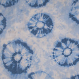 INDIGO DYED Cotton print - Cat eye - Light blue