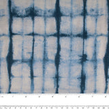 INDIGO DYED Cotton print - Irregular stripes - Blue