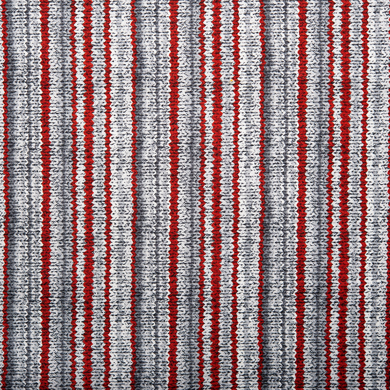 MY CANADA Printed Cotton - Textured knit - Grey / Red
