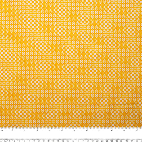 MAISON DES FLEURS Printed Cotton - Circle - Yellow