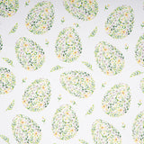 EASTER Printed Cotton - Flowered egg - White