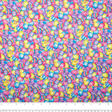 EASTER Printed Cotton - Eggs - Purple / Yellow
