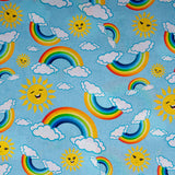 DIGITAL Cotton print - Sun - Blue