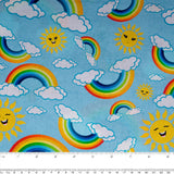 DIGITAL Cotton print - Sun - Blue