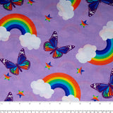 DIGITAL Cotton print - Butterfly - Purple