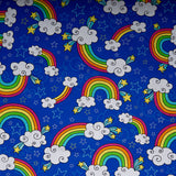 DIGITAL Cotton print - Rainbow - Royal