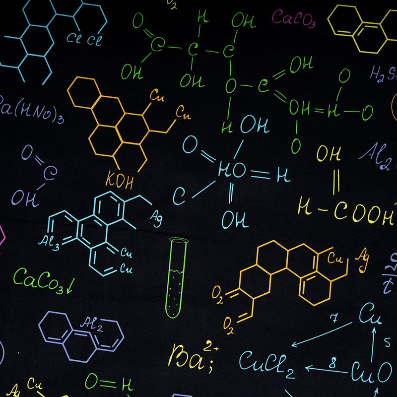 DIGITAL Cotton print - Chemistry - Black